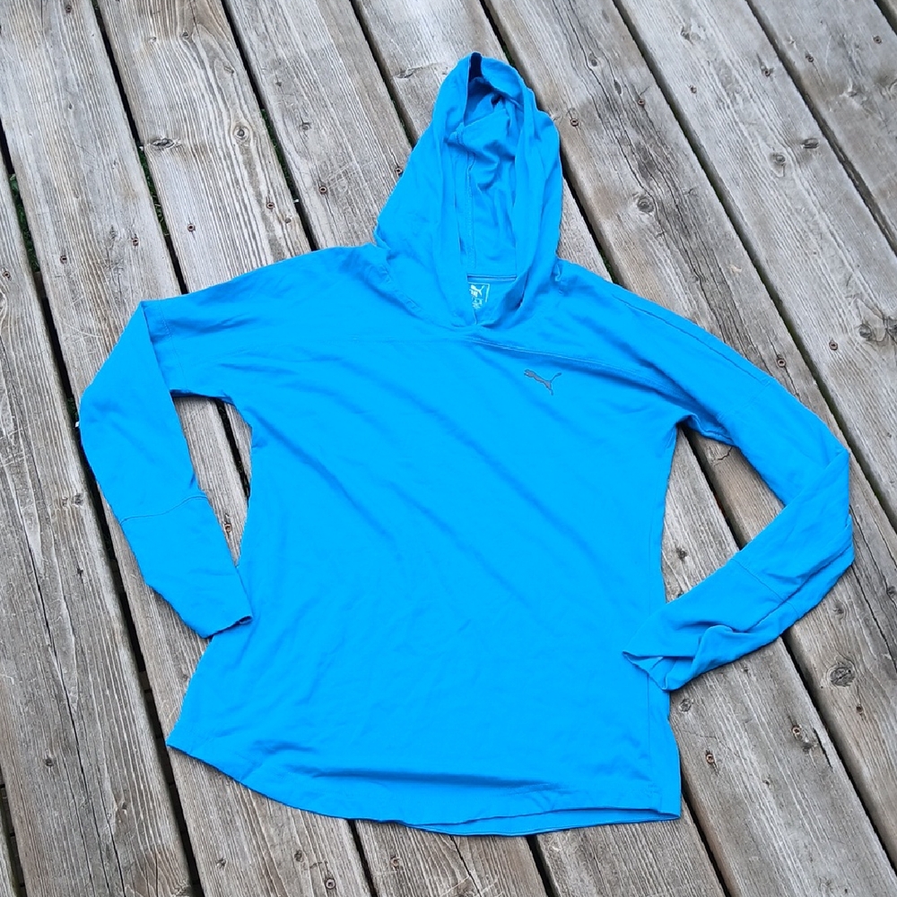 Puma Women's Blue Hoodie Top